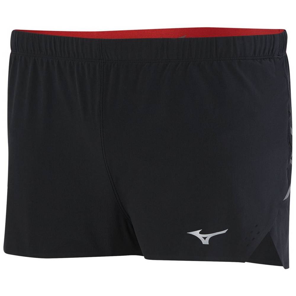 Mizuno Men's Aero 1.5" Split Shorts Black (421674-AJX)